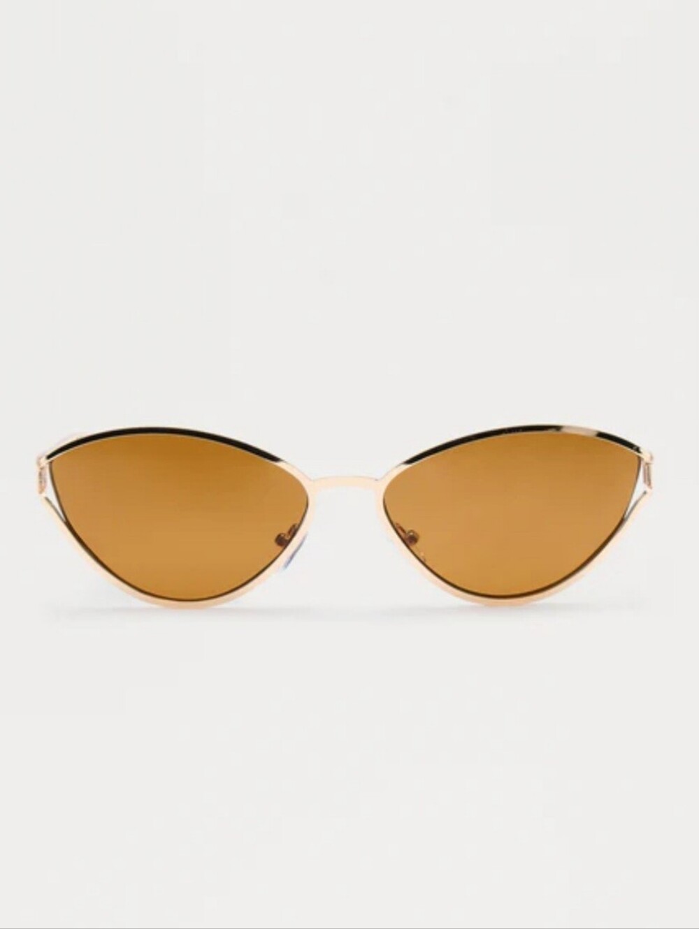 New Gold Frame Brown Lens Cat-Eye Sunglasses